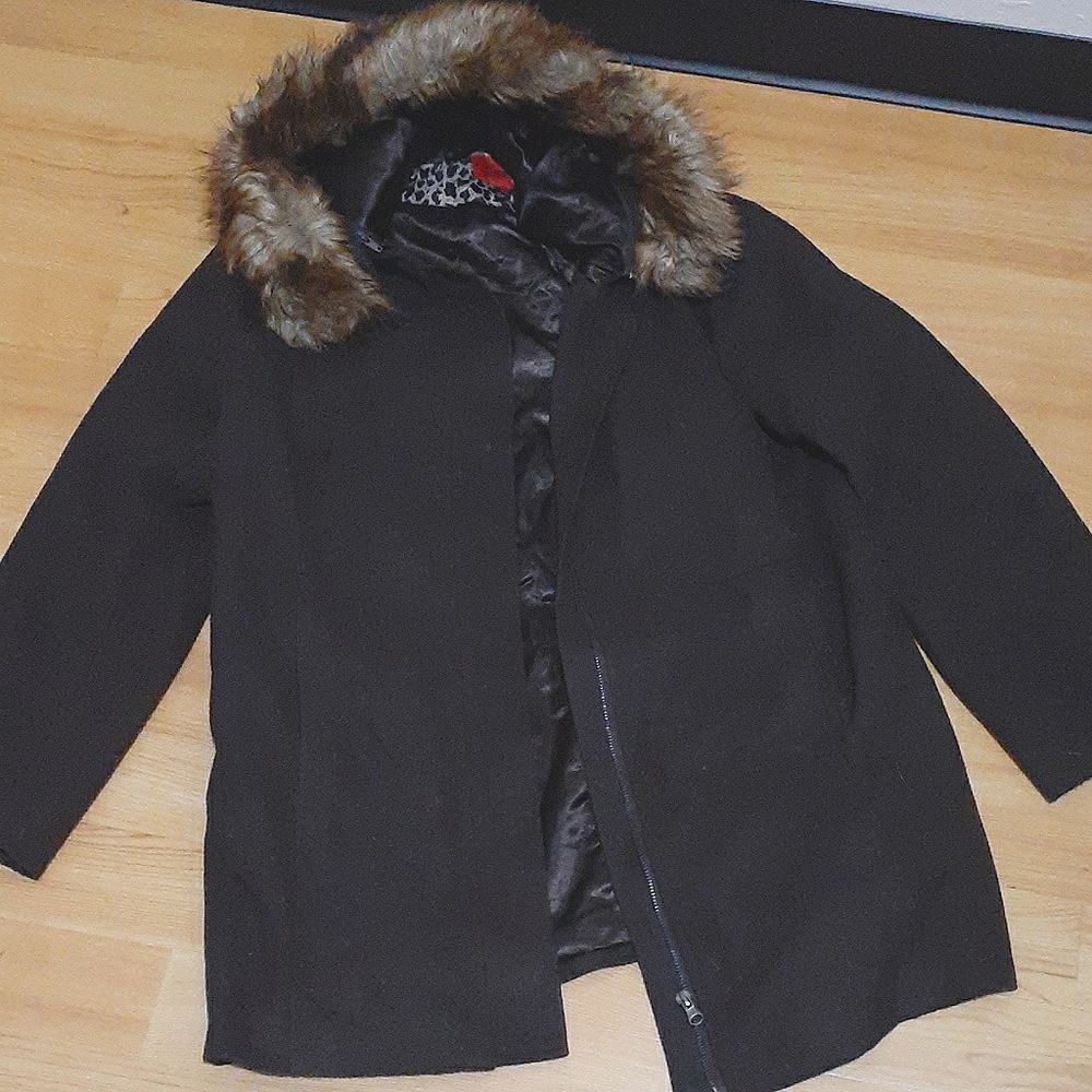 Womans Coat with Fur hood